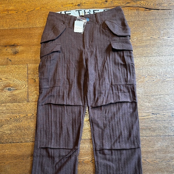We The Free (Free People) Cargo Pants Size 0 (Blue and Brown), 2 pairs - - Picture 5 of 11